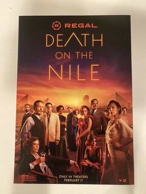 DEATH ON THE NILE 2022 13x19 Hercule Poirot Regal Movie POSTER - Gal Gadot
